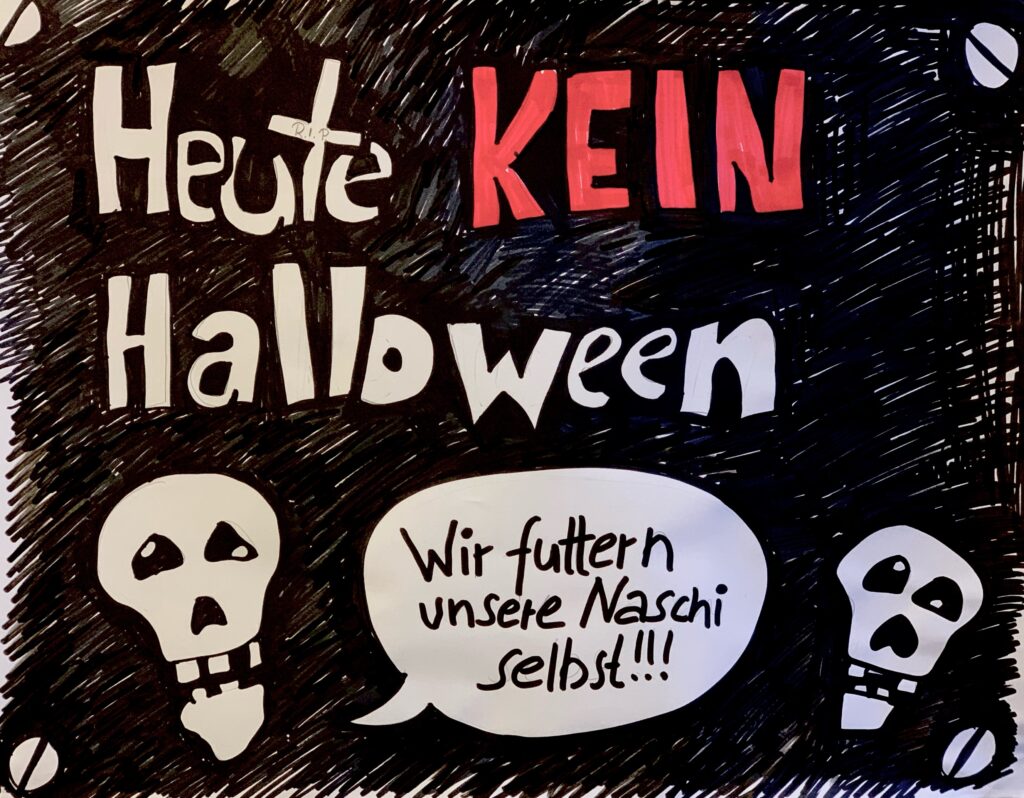 Heute kein Halloween-Schild