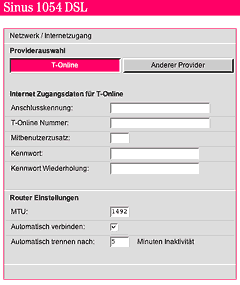 Konfigurationsmenue von Nachbars WLAN