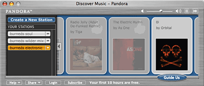 Pandora Webinterface